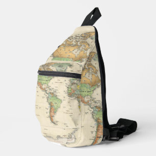 Bandoulière Sac À Balayage - Carte D'Amérique