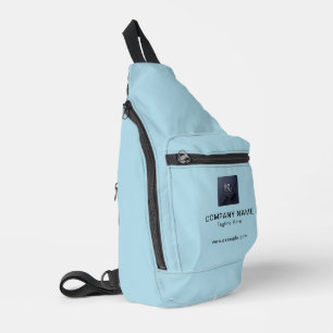 Bandoulière Sac à billes bleu pâle avec informations sur l'ent