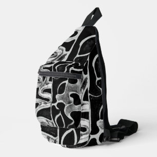 Bandoulière Sac à coudre coupé en noir et blanc