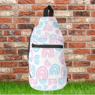 Bandoulière Sac à élingue arc-en-ciel à écailles trans Pride