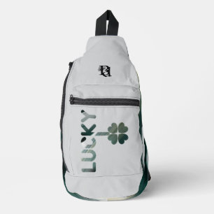 Bandoulière Sac à élingue LUCKY Tendance Abstrait noir blanc v