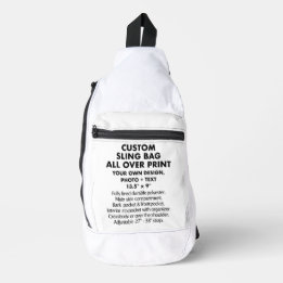 Bandoulière Sac à élingue personnalisé sur impression