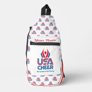 Bandoulière USA Cheer Flag Sac à élingue personnalisable