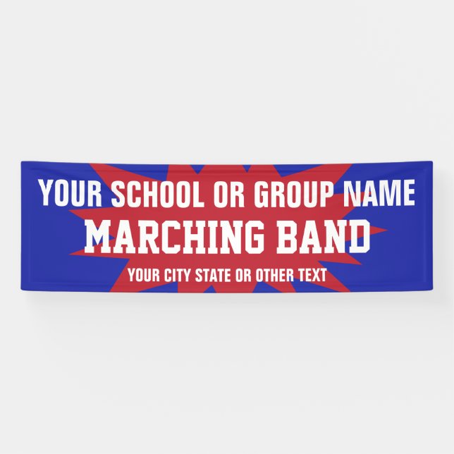 Bandparade-Banner mit roter Sternexplosion Banner (Horizontal)