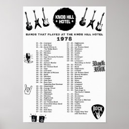 Bands, die im Knob Hill Hotel 1978 gespielt haben Poster