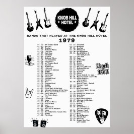 Bands, die im Knob Hill Hotel 1979 gespielt haben Poster