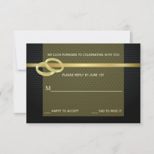 Bands of Gold Reply Card Einladung