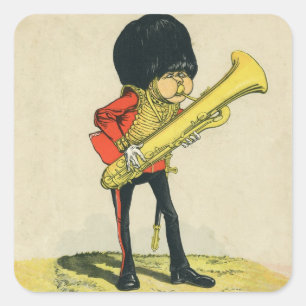 Bandsman des Grenadier-Schutzes Quadratischer Aufkleber