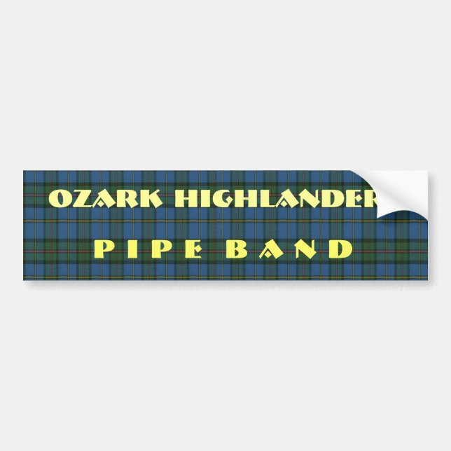 BandTartan und -text Autoaufkleber (Vorne)