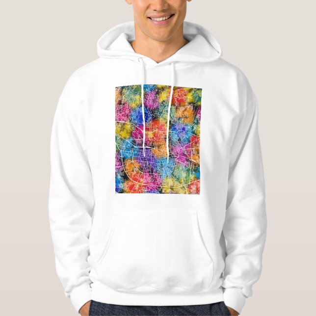 Bandung Indonesia City Map Hoodie (Vorderseite)
