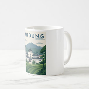 Bandung Indonesia Reiseplakat Kaffeetasse