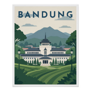 Bandung Indonesia Reiseplakat Poster