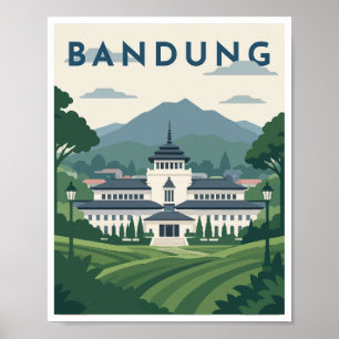 Bandung Indonesia Reiseplakat Poster