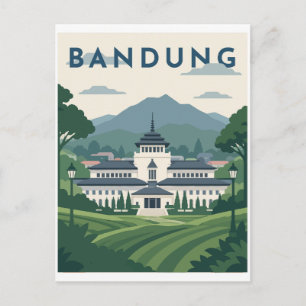 Bandung Indonesia Reiseplakat Postkarte