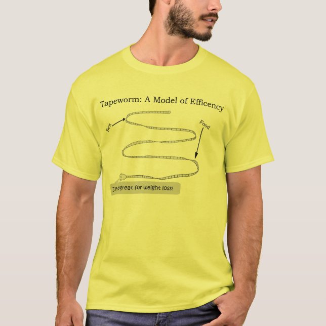 Bandwurm Efficency T-Shirt (Vorderseite)