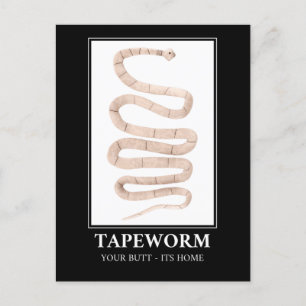 Bandwurm Ihr Hintern seine Zuhause Postkarte