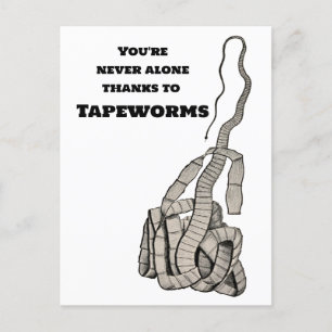 Bandwurm und Sie Postkarte