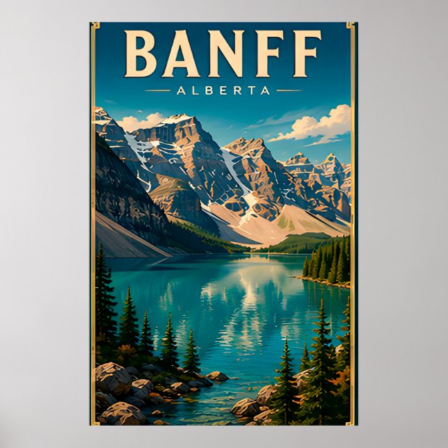 🏔️ Banff Alberta Bergsee Poster (Vorne)