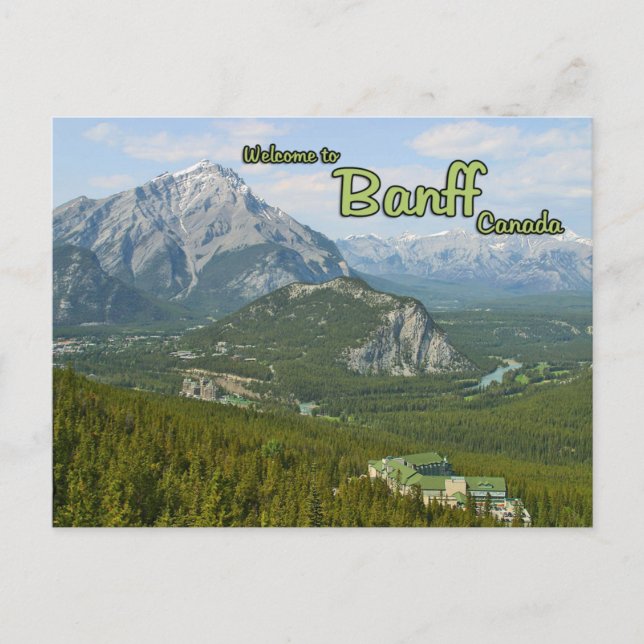 Banff Alberta Canada Postkarte (Vorderseite)