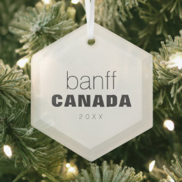 Banff Alberta Canada Travel Keepake Souvenir Ornament Aus Glas