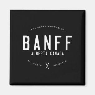 Banff Alberta Kanada Grafik Abgenutzt Vintage Sk Magnet