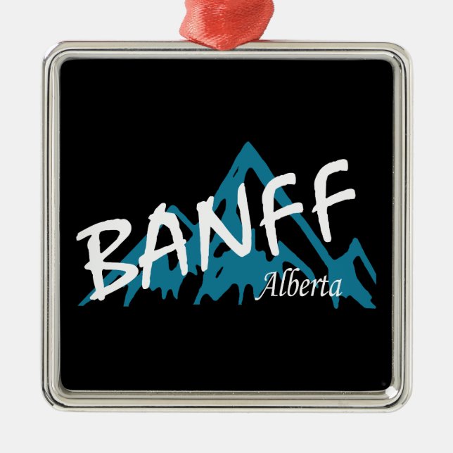 Banff Alberta Mountains Ornament Aus Metall (Vorne)