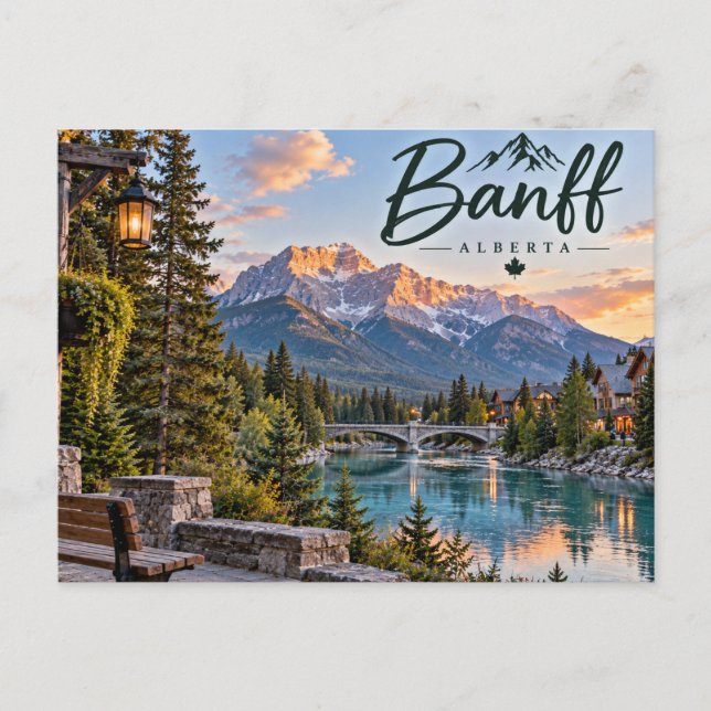 Banff, Alberta Postkarte (Vorderseite)