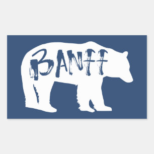 Banff Bear Rechteckiger Aufkleber