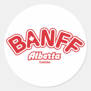 Banff-Blatt Runder Aufkleber