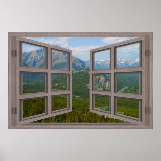 Banff Canada 6 Pane Open Window Poster (Vorne)