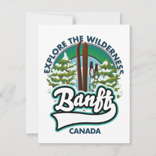 Banff Canada auf Ski-Logo Karte