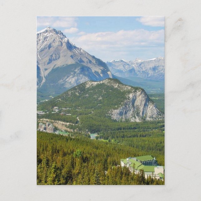 Banff Canada sah aus dem Schwefelberg Gondol Postkarte (Vorderseite)
