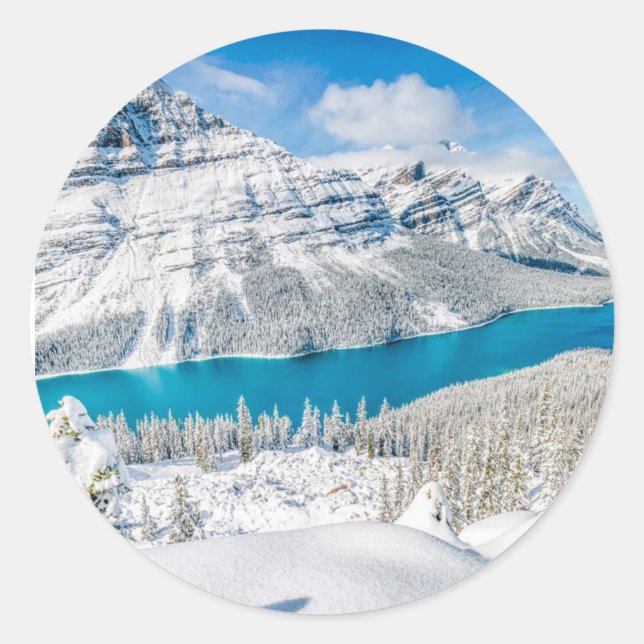 Banff, Canada Tote Bag Runder Aufkleber (Vorderseite)