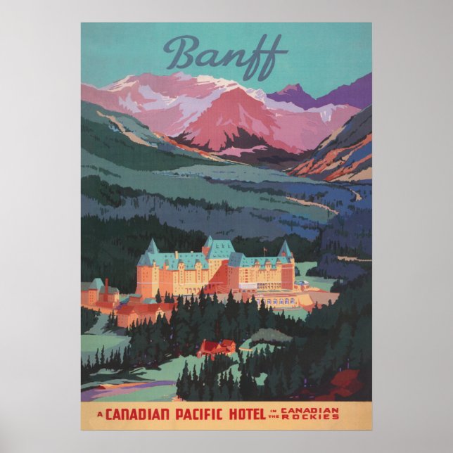 Banff Canada Vintage Travel Poster (Vorne)