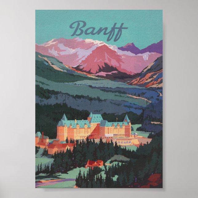 Banff Canada Vintage Travel Poster (Vorne)