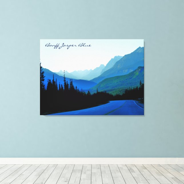Banff Jasper Blue Leinwanddruck (Insitu (Holzboden))