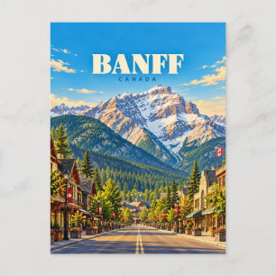 Banff Kanada Vintage Reise Kunst Postkarte