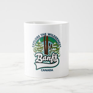 Banff Kanada zum Skifahren Logo Jumbo-Tasse