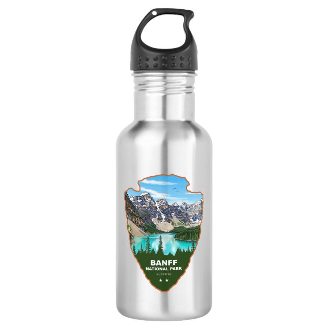 Banff National Park Alberta Arrowhead Edelstahlflasche (Vorderseite)