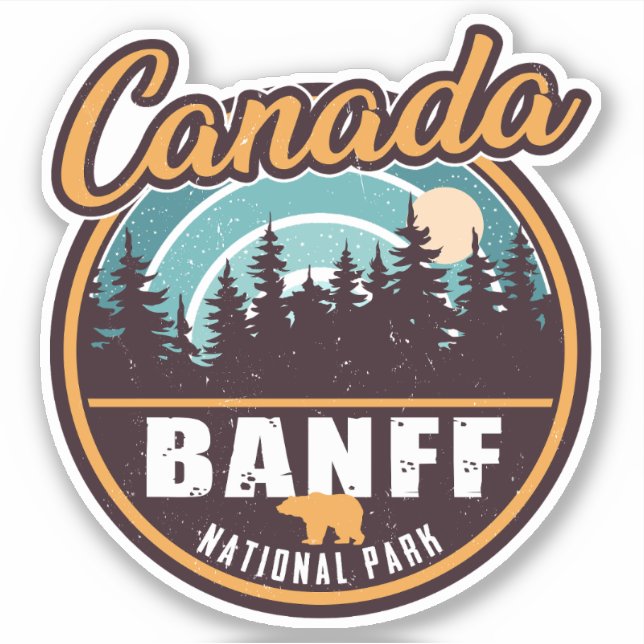 Banff National Park Canada Rocky Mountains Aufkleber (Vorderseite)