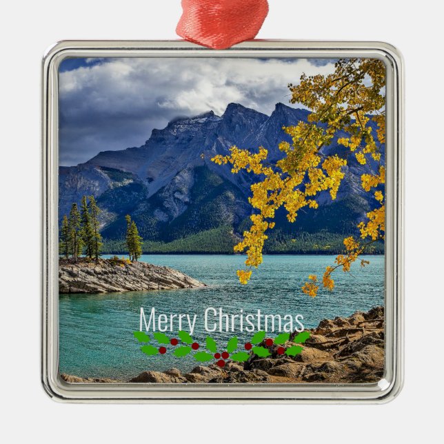 Banff National Park, Christmas, Ornament Aus Metall (Vorne)