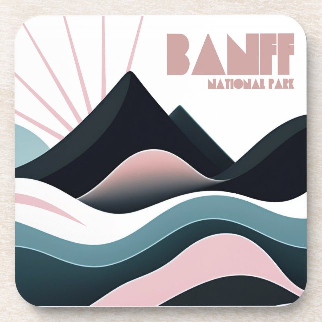 Banff National Park Colored Hills Getränkeuntersetzer (Vorderseite)
