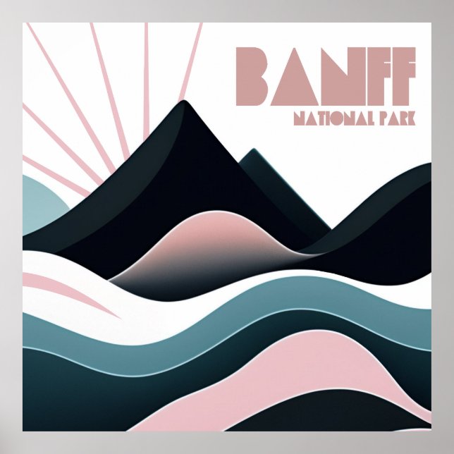 Banff National Park Colored Hills Poster (Vorne)