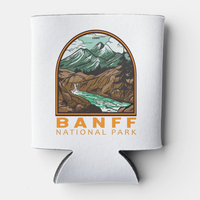Banff National Park Kanada Reisen Vintag Dosenkühler (Vorderseite)