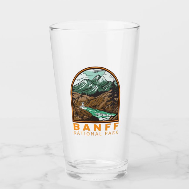 Banff National Park Kanada Reisen Vintag Glas (Vorderseite)