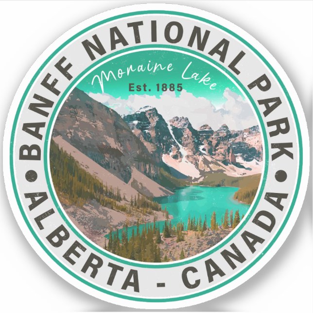 Banff National Park Moraine Lake Alberta Kanada Aufkleber (Vorderseite)