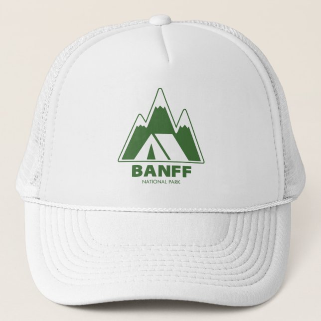 Banff National Park Mountains Camping Truckerkappe (Vorderseite)