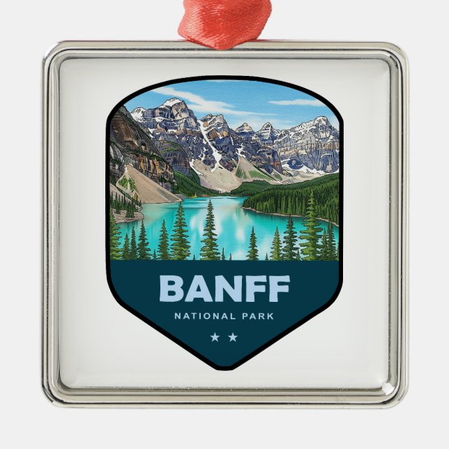Banff National Park Shield Ornament Aus Metall (Vorne)