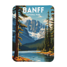 Banff National Park Traditionelles Reiseplakat