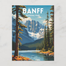 Banff National Park Traditionelles Reiseplakat